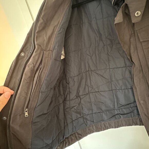 DKNY Black Brown Men's Jacket with hidden hood - Size M - Picture 4 of 9